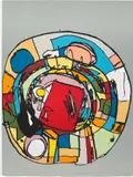 Eddie Martinez, No Title 5, 2016, Lithograph in colours, on Arches paper, the full sheet