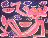 Katherine Bernhardt, African Violet, from Save the Children ONE HUNDRED YEARS Print Portfolio, 2019, Lithograph in colours, on Somerset paper, the full sheet