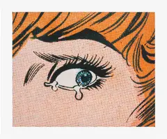 Anne Collier, Woman Crying, Comic, for Texte zur Kunst, 2020, Ditone print in colours, on wove paper, with full margins