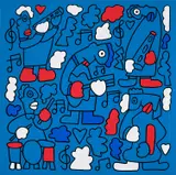Thierry Noir, The Show Must Go On, from Jazz, 2015, Screenprint in colours, on wove paper, the full sheet