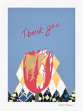 Yinka Shonibare, Thank You, from The Help Portfolio, 2020, Screenprint in colours with gold leaf, on Somerset Satin paper, with full margins