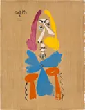 Portraits imaginaire (Imaginary Portraits): one plate by Pablo Picasso, 1969, Offset lithograph in colours, on Arches paper, the full sheet, sold Jun 2024