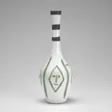 Pablo Picasso, Bouteille gravée (Engraved Bottle) (A.R. 248), 1954, White earthenware turned vase painted in black, engraved and with partial brushed glaze