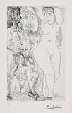 Pablo Picasso, Les modes changent: deux couples (Changing Fashions: Two Couples), plate 78 from Série 347 (Bl. 1556, Ba. 1572), 1968, Etching, on BFK Rives paper, with full margins
