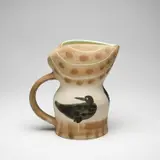 Pablo Picasso, Pichet gothique aux oiseaux (Gothic Pitcher with Birds) (A.R. 187), 1953, White earthenware turned pitcher painted in colours, engraved and with partial brushed glaze