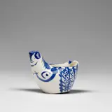 Sujet poule (Hen Subject) (A.R. 250) by Pablo Picasso, 1954, White earthenware turned pitcher painted in blue and glazed, sold Jun 2024
