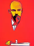 Red Lenin (F. & S. 403) by Andy Warhol, 1987, Screenprint in colours, on Arches 88 paper, the full sheet, sold Jun 2024