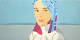Alex Katz, Blue Hat (S. 382), 2003-04, Aquatint in colours, on Somerset Velvet paper, the full sheet