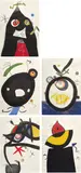 Joan Miró, Quatre colors aparien el món (Four Colours will Beat the World) (D. 822-826, C. Bks. 213), 1975, The complete set of five etching and aquatints in colours, on Arches paper, the full sheets