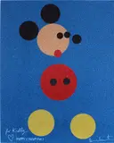 Mickey (Blue Glitter) by Damien Hirst, 2016, Screenprint in colours with glitter, on Somerset paper, the full sheet, sold Jun 2024