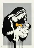 Toxic Mary by Banksy, 2004, Screenprint in colours, on wove paper, the full sheet, sold Jun 2024