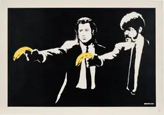 Pulp Fiction by Banksy, 2004, Screenprint in colours, on wove paper, with full margins, sold Jun 2024
