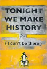 Harland Miller, Tonight We Make History (large), 2018, Etching and blockprint in colours, on wove paper, the full sheet