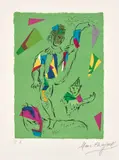 Marc Chagall, L'acrobate vert (The Green Acrobat) (M. 946), 1979, Lithograph in colours, on Arches paper, with full margins