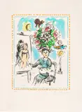 Marc Chagall, Le peintre au chandelier (The Painter with a Candlestick) (M. 1035), 1984, Lithograph in colours, on Arches paper, with full margins