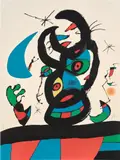 Joan Miró, Montroig I (M. 953), 1974, Lithograph in colours, on Guarro paper, the full sheet