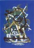 Joan Miró, Chevauchée - bleu (Horse Ride - Blue) (M. 607), 1969, Lithograph in colours, on BFK Rives paper, the full sheet