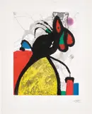 Joan Miró, La môme crevette (The Little Shrimp), from People of the Sea (D. 1285), 1990, Aquatint and drypoint in colours with carborundum, on BFK Rives paper, with wide margins