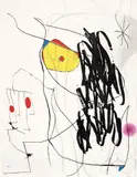 Joan Miró, Journal d'un graveur (Diary of an Engraver): one plate (D. 769, see C. Bks. 200), 1975, Etching and aquatint in colours, on BFK Rives paper, the full sheet