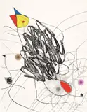 Joan Miró, Journal d'un graveur (Diary of an Engraver): one plate (D. 805, see C. Bks. 200), 1975, Etching and aquatint in colours, on BFK Rives paper, the full sheet