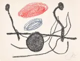 Album 21: one plate (M. 1128, see C. Bks. 241) by Joan Miró, 1978, Lithograph in colours, on Arches paper, with full margins, sold Jun 2024