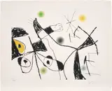 Joan Miró, Série Mallorca (Mallorca Series): one plate (D. 616, see C. Bks. 177), 1973, Etching and aquatint in colours, on Guarro paper, with full margins