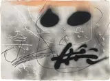 Antoni Tàpies, Cap (G. 1120), 1987, Etching in colours with collagraph, on Santos handmade paper, the full sheet
