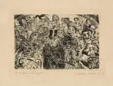 James Ensor, Masques intrigués (Perplexed Masks) (T. 128, E. 133), 1904, Etching, on simili-Japan paper, with wide margins