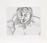 Lucian Freud, Head and Shoulders (H. 21, T. 15), 1982, Etching with drypoint, on wove paper, with full margins