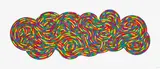 Sol LeWitt, Whirls and Twirls (Color) (K. 2005.03), 2005, Linocut in colours, on Somerset Velvet paper, with full margins