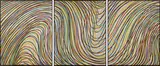 Sol LeWitt, Wavy Lines on Gray, from Sequences (K. 1998.06), 1998, The complete set of three woodcuts in colours, on Awa-Kozo Japanese paper, the full sheets