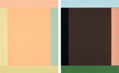 Imi Knoebel, Anima Mundi 48-2 III Ed., 2011/2015, The set of two multiples with acrylic in colours, on constructed and collaged plastic panels, each mounted to Alu-Dibond