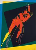 Speed Skater, from Art and Sports Portfolio (F. & S. 303) by Andy Warhol, 1983, Screenprint in colours, on Arches Aquarelle paper, the full sheet, sold Jun 2024
