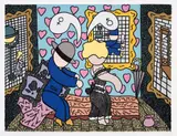 William Copley, Man and Woman, 1978, Screenprint in colours, on Somerset paper, with full margins