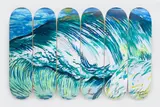 No Title (I See the...) by Raymond Pettibon, 2019, The complete set of six Canadian maplewood skateboard decks, offered Jun 2024