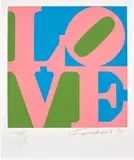 Robert Indiana, The Book of Love: one plate, 1996, Screenprint in colours, on A.N.W. Crestwood Museum Edition paper, with full margins