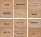 Jenny Holzer, Truisms: 12 works, 2018, Twelve screenprints in colours, on wood