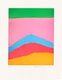 Etel Adnan, Memories, 2021, Etching in colours, on Arches paper, with full margins