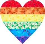 Butterfly Heart (Large) (H7-3) by Damien Hirst, 2020, Laminated giclée print in colours, flush-mounted to aluminium with metal fixings on the reverse (as issued), sold Jun 2024