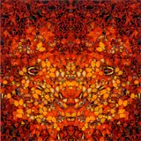 Fire, from The Elements (H6-8) by Damien Hirst, 2020, Giclée print in colours, flush-mounted to aluminium with metal strainer on the reverse (as issued), sold Jun 2024