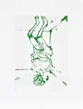 Georg Baselitz, Serpentine (Green), 2022, Etching with aquatint in green, on Somerset Satin paper, with full margins