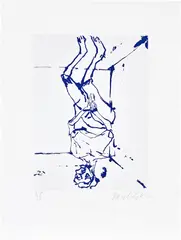 Serpentine (Blue) by Georg Baselitz, 2022, Etching with aquatint in blue, on Somerset Satin paper, with full margins, sold Jun 2024