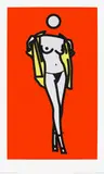 Woman Taking Off Man's Shirt by Julian Opie, 2003, Screenprint in colours, on wove paper, with full margins, sold Jun 2024