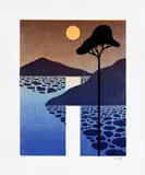 Nicolas Party, Sunset, 2021, Woodcut in colours, on Arches 88 paper, with full margins