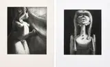 Lisa Yuskavage, Asspicking; and Headshrinking, from The Bad Habits, 1996-98, Two etchings with aquatint (from the set of five), on wove paper, with full margins