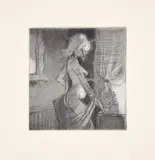 Lisa Yuskavage, Grace, 2001, Etching and aquatint, with Chine-collé to Somerset paper, with full margins