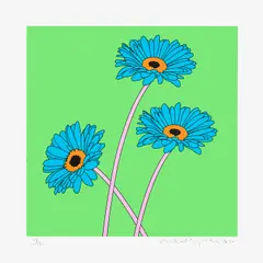 Gerberas, from The Help Portfolio by Michael Craig-Martin, 2020, Screenprint in colours, on Arches 88 paper, with full margins, sold Jun 2024