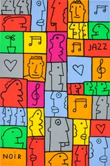 Jazz by Thierry Noir, 2015, Screenprint in colours, on Somerset Satin paper, with full margins, sold Jun 2024