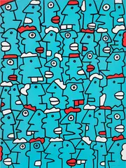 Fast Form Manifest (Teal) by Thierry Noir, 2016, Screenprint in colours, on Somerset paper, the full sheet, sold Jun 2024