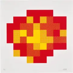 Wipeout (C.P.E. 41) by Invader, 2015, Screenprint in colours, on wove paper, with full margins, sold Jun 2024